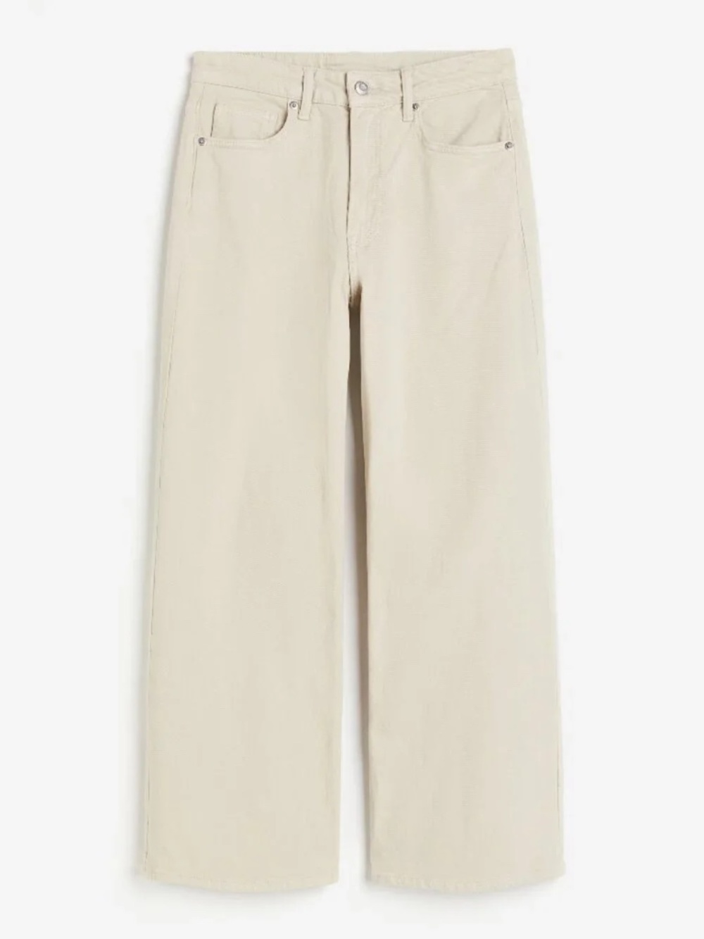 H&M High Rise Wide Leg Cropped Jeans
